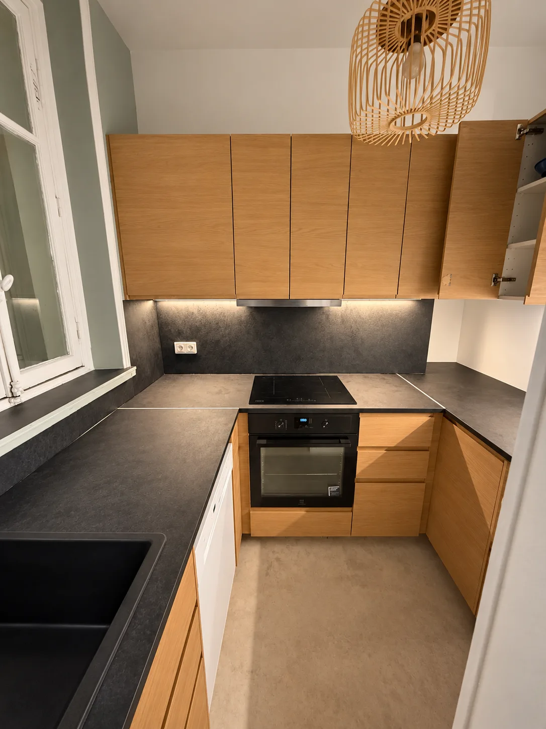Cuisine bois & graphite — détail 2